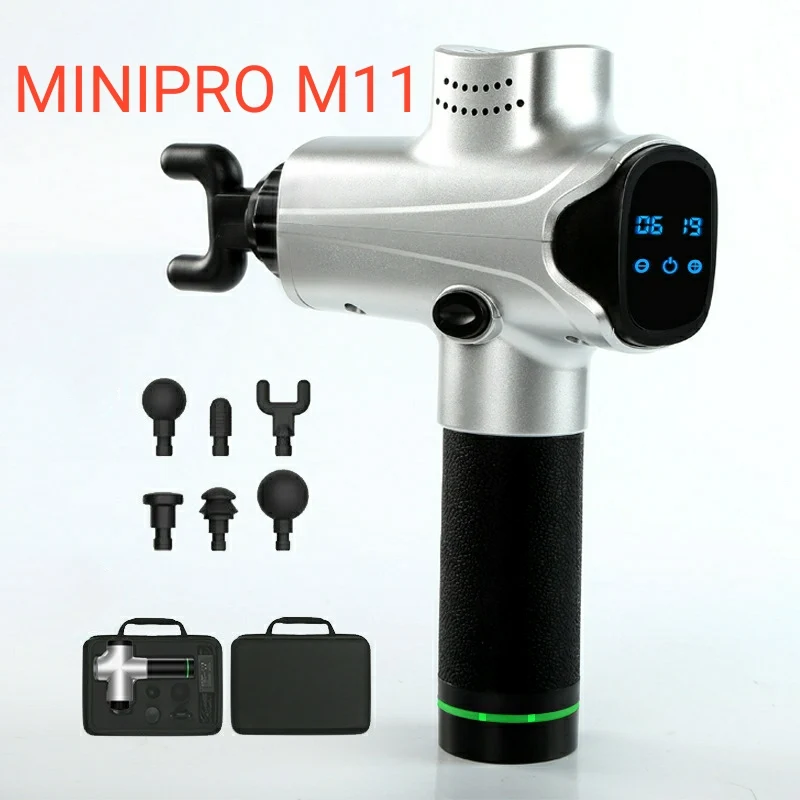 Фото Массажер MINIPRO M11 профессиональный ручной ударный перкуссионный, массажный пистолет 120W для спортсменов для мышц №3