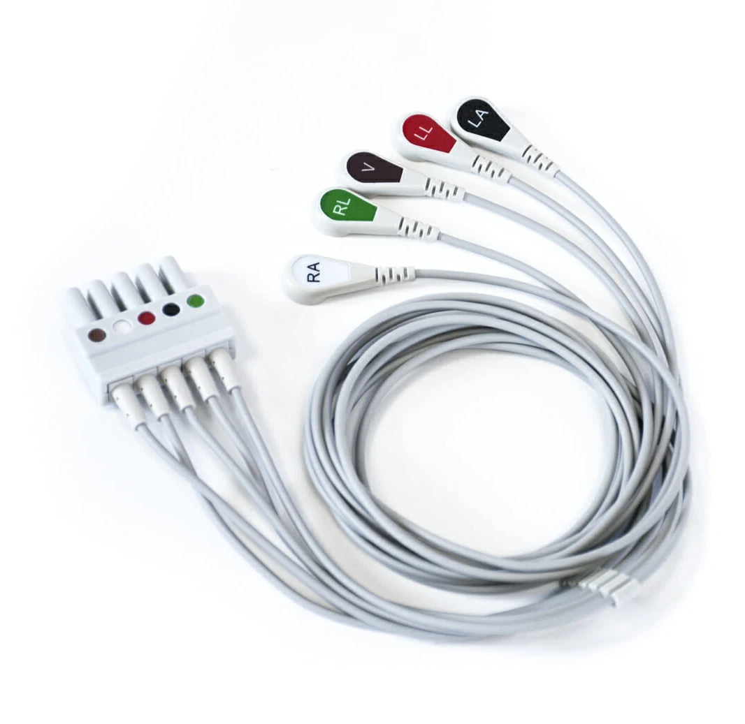 Оригинальный 5-проводной защелкивающийся кабель Mindray Split EL6501B 0010-30-42735 Datascope 5, проводной защелкивающийся кабель ЭКГ