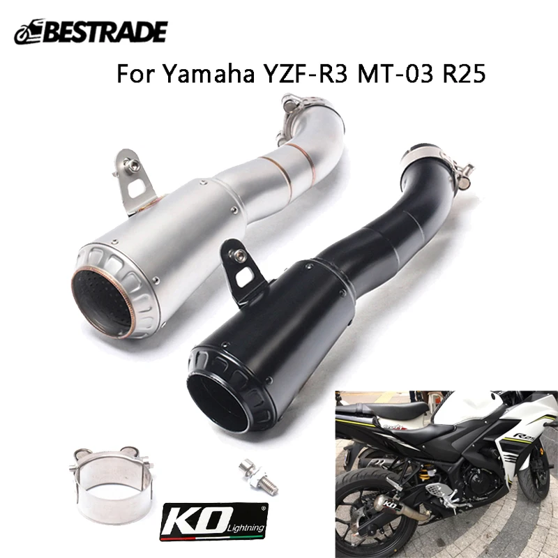 Для Yamaha YZF-R3 MT-03 R25 мотоцикл выхлопной глушитель выхлопной трубы слипоны 36 мм Escape Middele ссылка Соединительная труба из нержавеющей стали